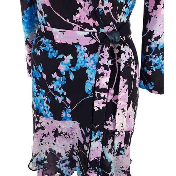 Diane von Furstenberg Cathy Floral Daze Silk Wrap Dress Size 4 S DVF - Picture 5 of 14